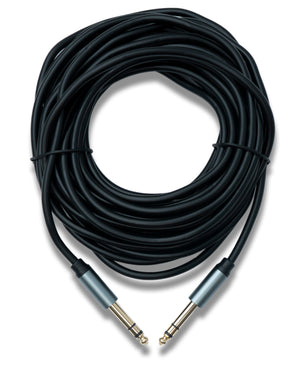 SYSTEM-S Audio Klinke Kabel 10 m AUX 6,35 mm 3 polig TRS Stecker zu Stecker Adapter