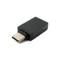 SYSTEM-S USB 3.1 Adapter Typ C Stecker zu 3.0 A Buchse 5 Gbit/s in Schwarz