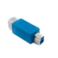 SYSTEM-S USB 3.0 Adapter Typ B Stecker zu Buchse Kabel 5 Gbit/s 100W in Blau