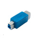 SYSTEM-S USB 3.0 Adapter Typ B Stecker zu Buchse Kabel 5 Gbit/s 100W in Blau