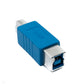 SYSTEM-S USB 3.0 Adapter Typ B Stecker zu Buchse Kabel 5 Gbit/s 100W in Blau