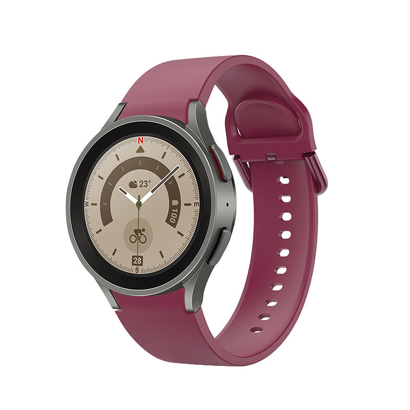 Cinturino in silicone da 20 mm per smartwatch Samsung Galaxy Watch 5 4 in rosso