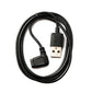 SYSTEM-S USB 2.0 cable 100 cm charging cable for Amazfit Falcon A2029 A2028 angle in black