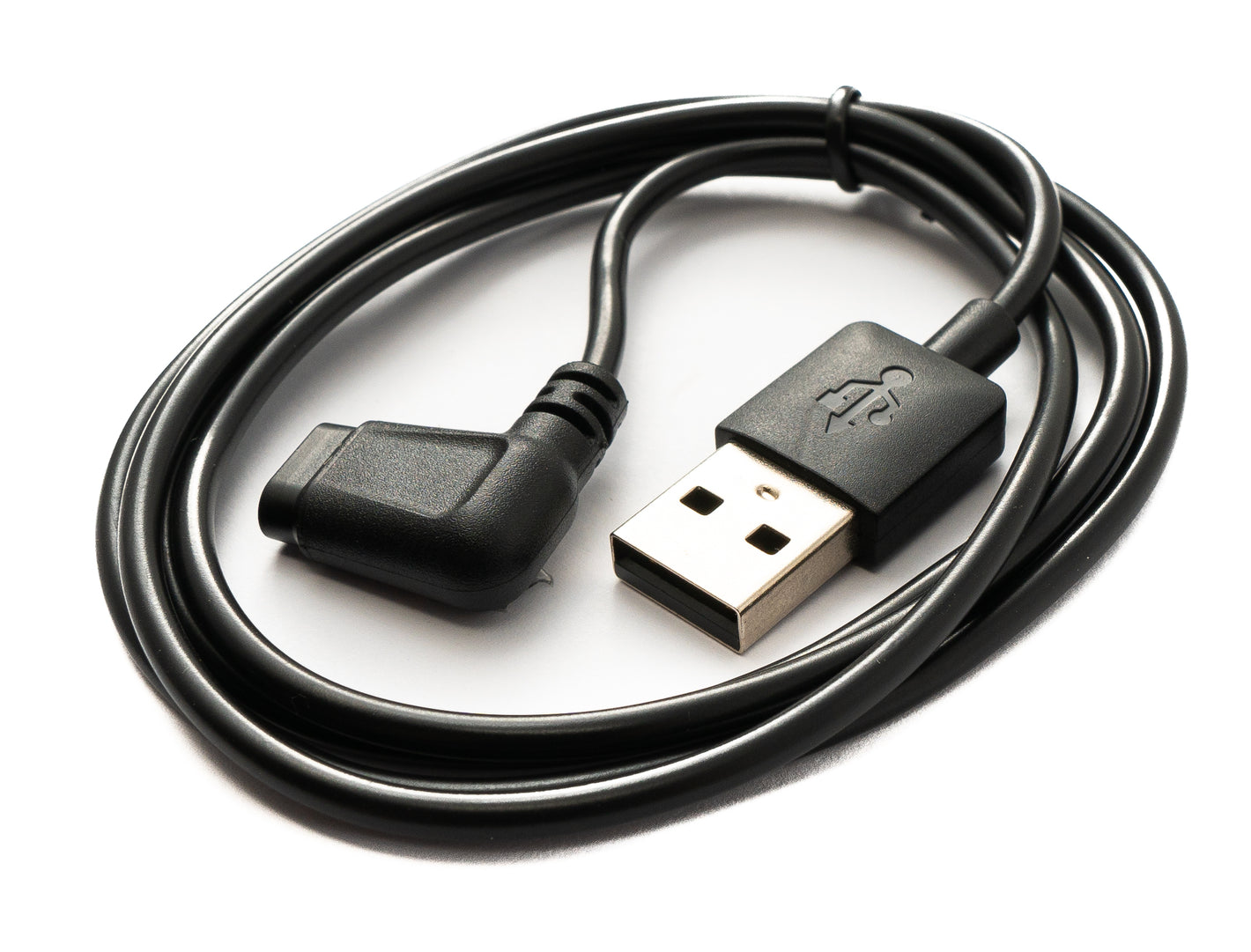 SYSTEM-S USB 2.0 cable 100 cm charging cable for Amazfit Falcon A2029 A2028 angle in black