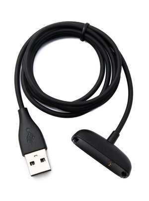 SYSTEM-S USB 2.0 Kabel 94 cm Ladekabel für Fitbit Inspire 2 Smartwach in Schwarz