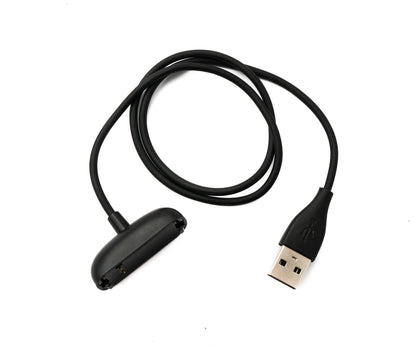 SYSTEM-S USB 2.0 Kabel 50 cm Ladekabel für Fitbit Inspire 3 Smartwach in Schwarz