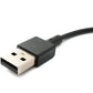 SYSTEM-S USB 2.0 Kabel 95 cm Ladestation für Fitbit Versa 1 Smartwach in Schwarz