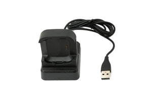 Cable USB 2.0 Estación de carga de 120 cm para smartwatch Fitbit Versa 1 en color negro