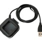 SYSTEM-S USB 2.0 Kabel 93 cm Ladestation für Fitbit Versa 2 Smartwatch in Schwarz