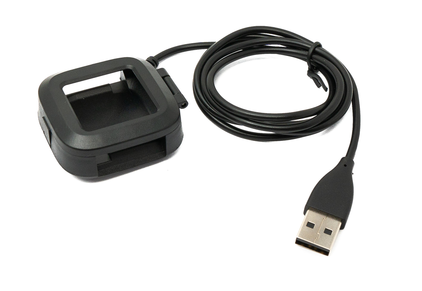 SYSTEM-S USB 2.0 Kabel 93 cm Ladestation für Fitbit Versa 2 Smartwatch in Schwarz