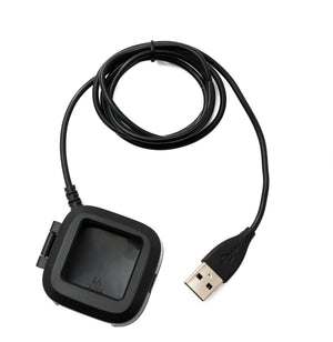 SYSTEM-S USB 2.0 Kabel 93 cm Ladestation für Fitbit Versa / Versa Lite Smartwach in Schwarz