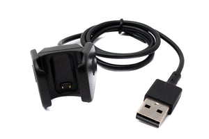 SYSTEM-S USB 2.0 Kabel 53 cm Ladekabel für Fitbit Charge 4 Smartwach in Schwarz