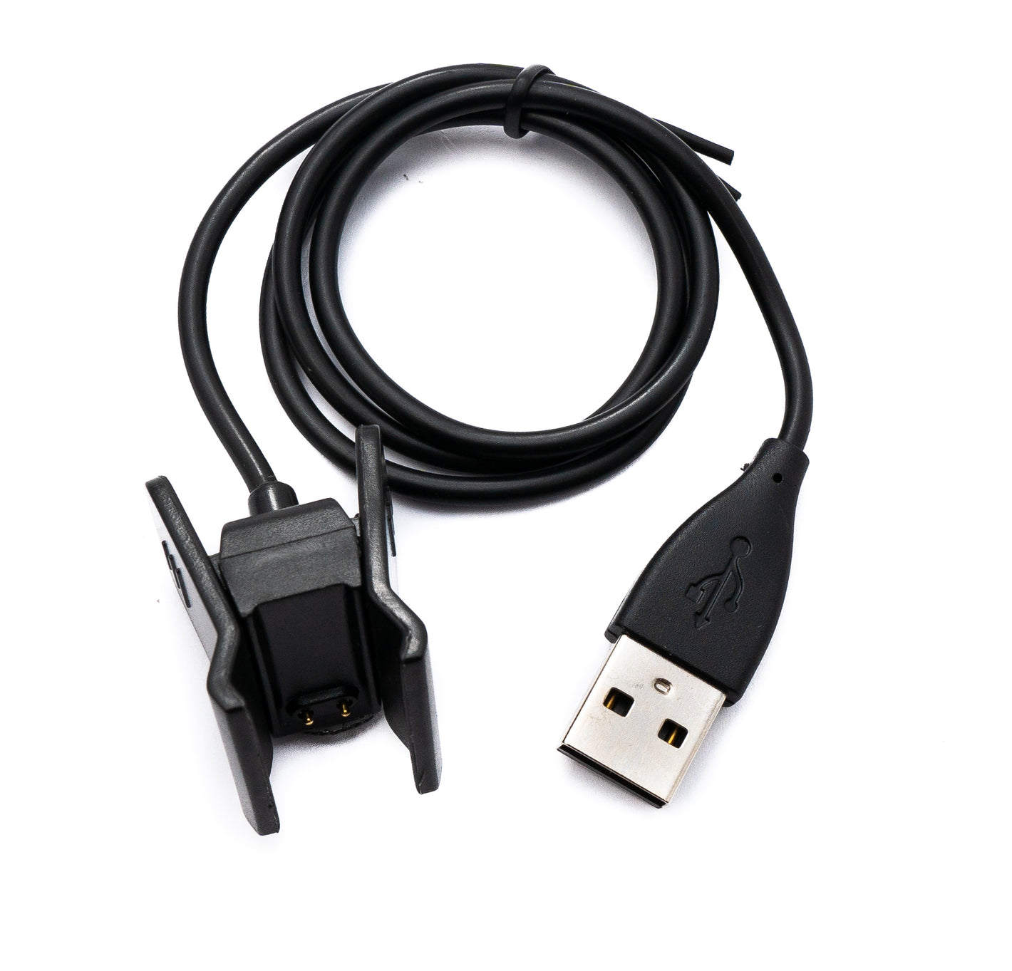 SYSTEM-S USB 2.0 Kabel 50 cm Ladekabel für Fitbit Alta HR Smartwach in Schwarz