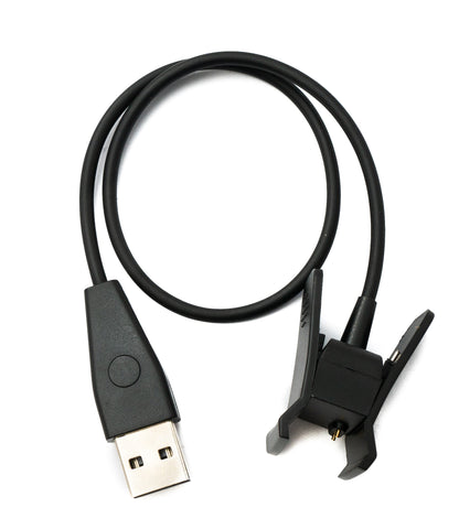 SYSTEM-S USB 2.0 Kabel 30 cm Ladekabel für Fitbit Alta HR Smartwach in Schwarz