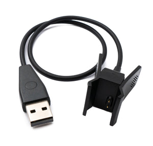 SYSTEM-S USB 2.0 Kabel 30 cm Ladekabel für Fitbit Alta HR Smartwach in Schwarz