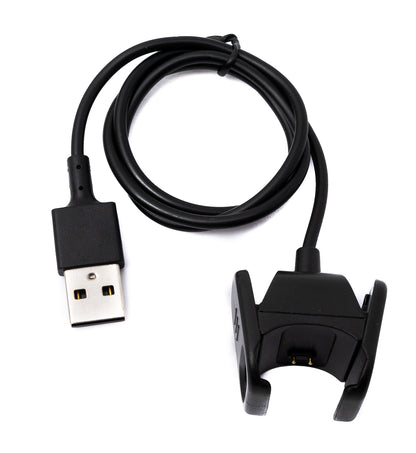 Cavo USB 2.0 Cavo di ricarica da 54 cm per Fitbit Charge 3 Smartwach in nero