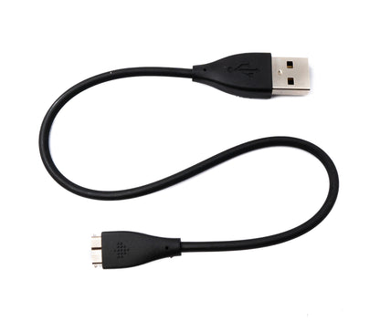 SYSTEM-S USB 2.0 cable 24 cm charging cable for Fitbit Charge HR Smartwach in black