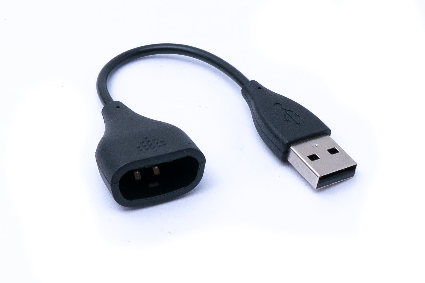 SYSTEM-S USB 2.0 Kabel 7 cm Ladekabel für Fitbit One Smartwach in Schwarz