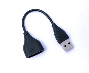 SYSTEM-S USB 2.0 Kabel 7 cm Ladekabel für Fitbit One Smartwach in Schwarz