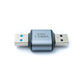 SYSTEM-S USB 3.1 Gen 2 adapter type A male to male cable in gray