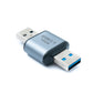 SYSTEM-S USB 3.1 Gen 2 adapter type A male to male cable in gray