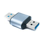 SYSTEM-S USB 3.1 Gen 2 adapter type A male to male cable in gray