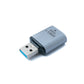 Adaptateur SYSTEM-S USB 3.1 Gen 2 type A mâle vers femelle en gris