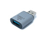 Adaptateur SYSTEM-S USB 3.1 Gen 2 type A mâle vers femelle en gris