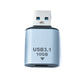 SYSTEM-S USB 3.1 Gen 2 Adapter Typ C Buchse zu Typ A Stecker Kabel in Grau