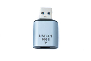 SYSTEM-S USB 3.1 Gen 2 adapter type C female to type A male cable in gray