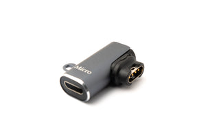 SYSTEM-S USB 2.0 Adapter Micro B Buchse zu Stecker für Garmin Smartwatch Winkel rechts