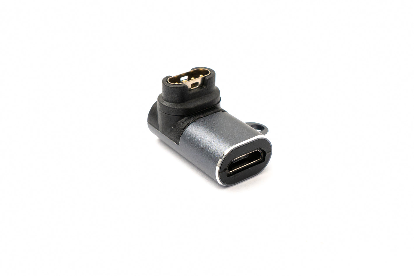 Adaptateur SYSTEM-S USB 2.0 Micro B femelle vers mâle pour Garmin Smartwatch Angle