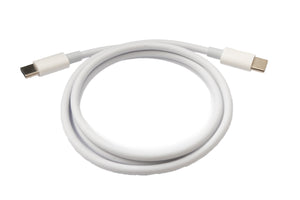 SYSTEM-S USB 3.1 Gen 2 Typ C Kabel 100 cm Stecker zu Stecker 10 Gbit/s 100W Adapter Weiß