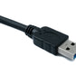 SYSTEM-S USB 3.0 Kabel 150 cm Typ A Stecker zu Buchse Adapter 5 Gbit/s in Schwarz