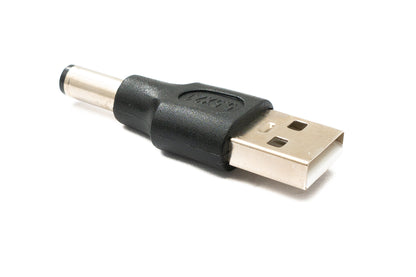 SYSTEM-S DC Adapter 20V 5,5 x 2,1 Stecker zu USB 2.0 Stecker Kabel in Schwarz