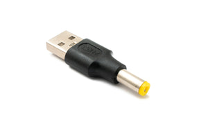 Adaptateur SYSTEM-S DC 20V 5,5 x 1,7 mâle vers câble USB 2.0 mâle en noir