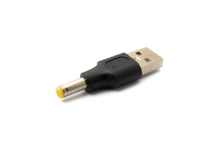 Adaptateur SYSTEM-S DC 20V 4,8 x 1,7 mâle vers câble USB 2.0 mâle en noir