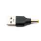 SYSTEM-S DC Adapter 20V 4.8 x 1.7 plug to USB 2.0 plug cable in black