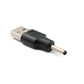 SYSTEM-S DC Adapter 20V 3,0 x 1,1 Stecker zu USB 2.0 Stecker Kabel in Schwarz