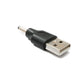 SYSTEM-S DC Adapter 20V 3,0 x 1,1 Stecker zu USB 2.0 Stecker Kabel in Schwarz