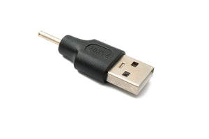 Adaptateur SYSTEM-S DC 20V 2,5 x 0,7 mâle vers câble USB 2.0 mâle en noir