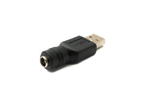 SYSTEM-S DC Adapter 20V 5,5 x 2,5 Buchse zu USB 2.0 Stecker Kabel in Schwarz