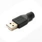 SYSTEM-S DC Adapter 20V 5.5 x 2.5 socket to USB 2.0 plug cable in black