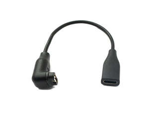 SYSTEM-S USB 3.1 Kabel 15 cm Typ C Buchse Ladekabel Winkel für Garmin Fenix7 6S 6 Venu Sq