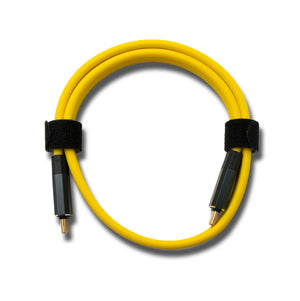 SYSTEM-S USB 3.2 Gen 2 Kabel 50 cm Typ C Stecker zu Stecker Flachkabel Gelb 20 Gbit/s 100 W
