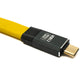 SYSTEM-S USB 3.2 Gen 2 Kabel 80 cm Typ C Stecker zu Stecker Flachkabel 20 Gbit/s 100 W