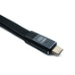 SYSTEM-S USB 3.2 Gen 2 Kabel 50 cm Typ C Stecker zu Stecker Flachkabel Schwarz 20 Gbit/s 100 W