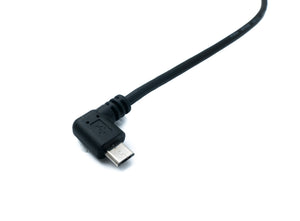 SYSTEM-S USB 2.0 Kabel 20 cm Micro B Stecker zu Typ A Stecker Left Right Angled Winkel