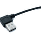 SYSTEM-S USB 2.0 Kabel 20 cm Micro B Stecker zu Typ A Stecker Left Right Angled Winkel
