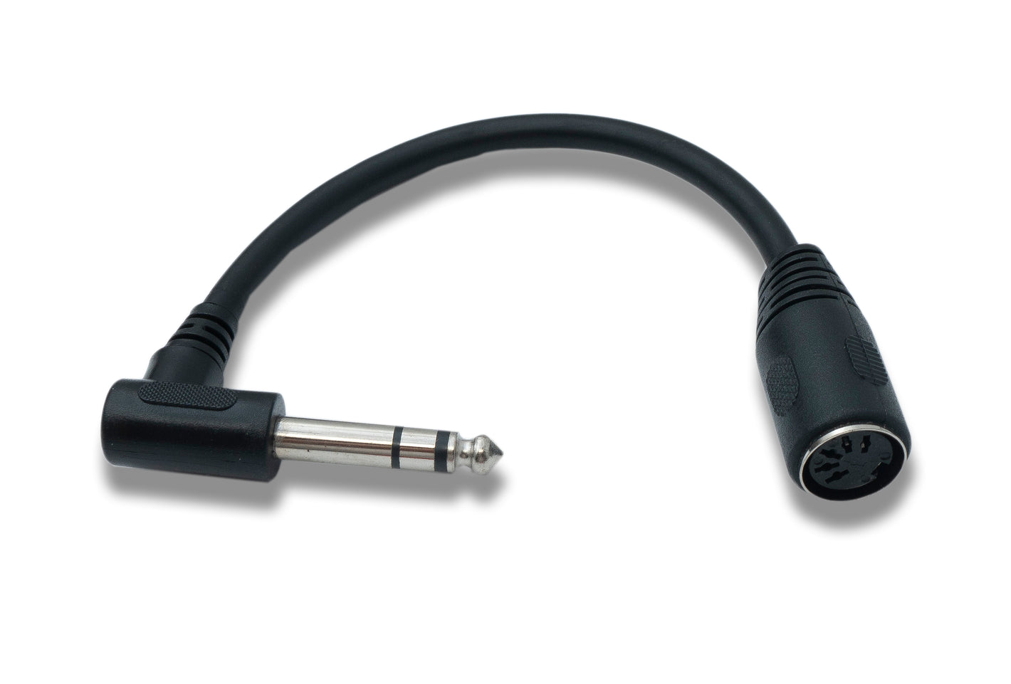SYSTEM-S MIDI Kabel 20 cm Buchse zu AUX 6,35 mm Klinke Stecker Winkel